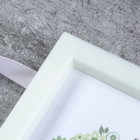 Double photo frame on braid L-3 10x15 cm pearl (plastic screen)-2