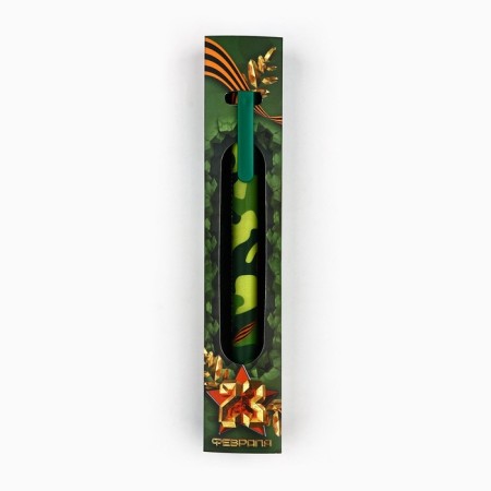 Ballic handle, blue paste, 0.7 mm, automatic, in the envelope "brave defender"