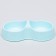 Double bowl "Moore-huma" 22.5 cm x 13 cm x 6 cm, 0.2 l, blue