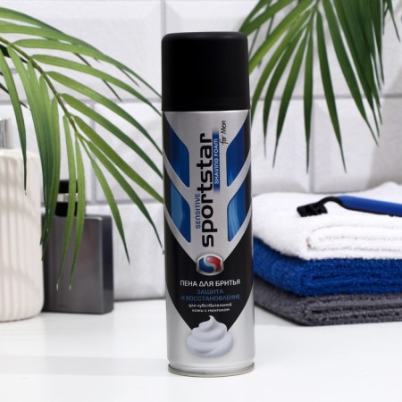 Shaving foam Sport Star, Sensitive, for sensitive skin, with menthol, 200 ml