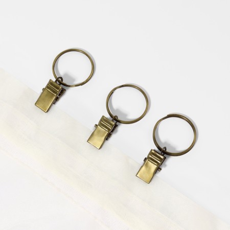 Ring for the cornice, with a clamp, d = 22/26 mm, 20 pcs, bronze color-1