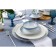 Porcelain dish for feeding Magistro "Paveti", D = 20.5 cm, Blue color