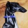 Collar "crown" with metal decor and rhinestones, 36 x 1.4 cm, Osh 24-31, blue