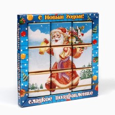 Фигурный шоколад "Снеговик" пазл, 45 г