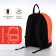Backpack from textiles on lightning, Erich Krause, 1 pocket, coral color
