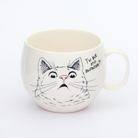 Mug "Will you drink all this?", 600 ml-2