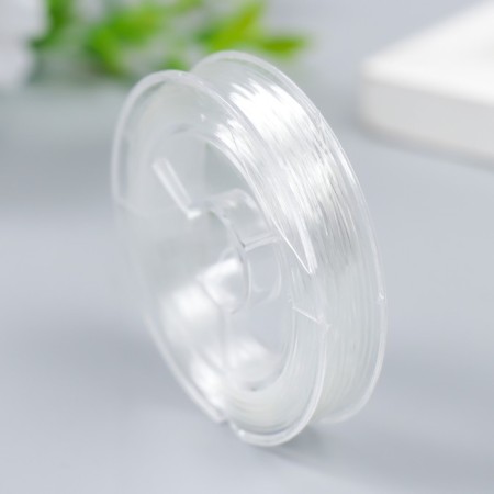 Silicone thread for beads "Astra" 0.8 mm, 10 m, transparent