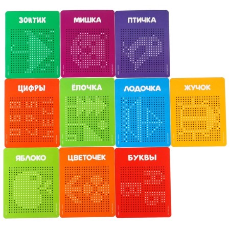 The training tablet “Magnetic drawing: mi-mi-Mimka”, 380 holes, green color-8
