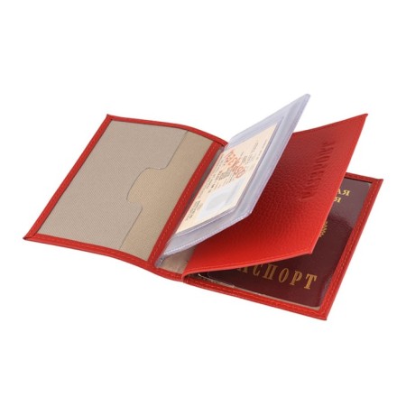 Cover for autoDocations and passports, red color-1