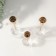 Summary Metal, acrylic "Rib on the catwalk" set of 3 pcs gold h = 23; 21.5; 19.5 cm