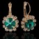 Earrings with rhinestones "Circle" party, large, color mix