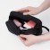 Lightning cosmetic bag, external pocket, black color