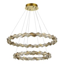 Люстра подвесная St Luce. SL6009.203.02. Diamanta. 1х45 Вт, LED, 3000K, 3375 Lm, 80х80х200 см, цвет хром