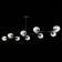 Suspended EVOLUCE lamp. Sle154843-09. Rametto. 9x40 watts, E27, 233x82x33 cm, black color