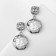 Earrings with pearls "exclusive" a crumpled circle, color silver