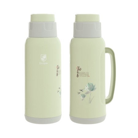 Thermos 2 l, with a glass flask, retains heat 24 hours, green