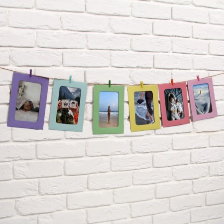 Stretching for photos with clothespins "Color", 6 pcs.-3