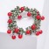 Brother "Wreath" lingonberry, red-green color in silver