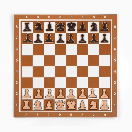Demonstration chess 40 x 40 cm "Game time" on a magnetic board, 32 pcs, brown-1