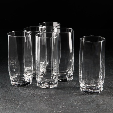 A set of high glass glasses HISAR, 330 ml, 6 pcs