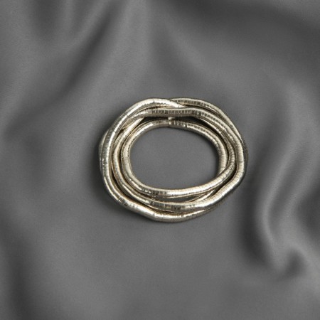 Picking for curtains "Flexible cord", d = 7 mm, 50 cm, silver color-1
