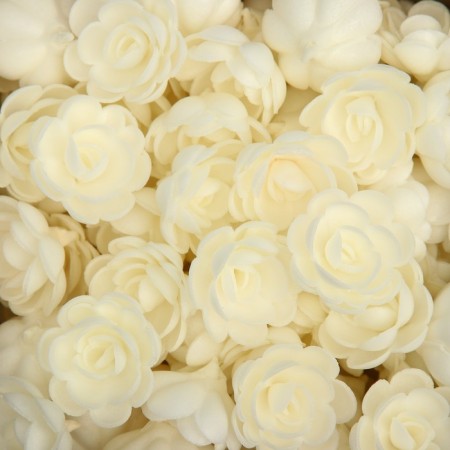 Waffel roses are small complex 80pcs, white-1