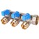 Collector Stout SMB 6211 341203, 1/2 ", 3 exits, with ball valves 3/4", blue pens