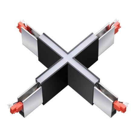 Connector (x-shaped) over, black color