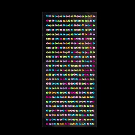 Rhinestones for decor, on adhesive, 3 mm, multi -colored