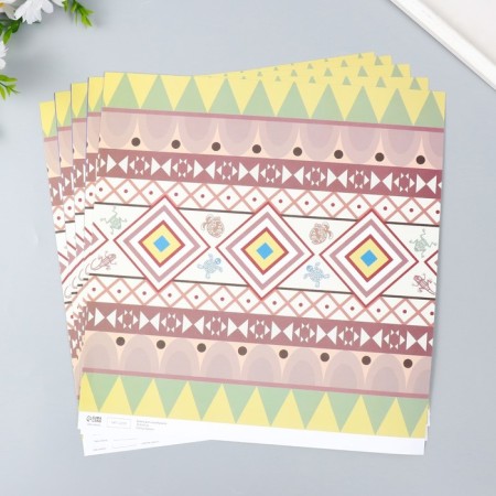 Scrapbooking "Ethnic" density 180 g 30.5x32 cm-1