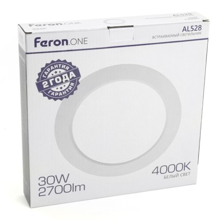 The built -in LED LED Feron AL528, IP40, LED, 30 W, 221x221x29 mm, white color-8