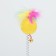 Teaser "rifting ball with feathers on a suction cup", a ball 3.8 cm, yellow