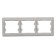 Frame "Glossa" Sche GSL000303, three -seater, horizontal, aluminum color