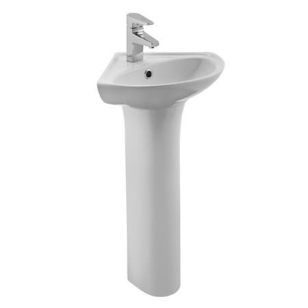 Santek Iris-36 sink with a corner, with a hole for the mixer, without a pedestal-3