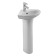 Santek Iris-36 sink with a corner, with a hole for the mixer, without a pedestal
