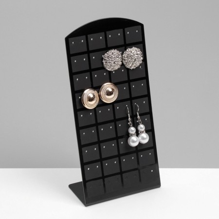 Earrings stand, 36 pairs, 9 × 4.5 × 19 cm, black color-1