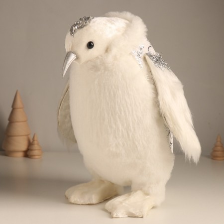 Decor "Penguin in a cape with silver patterns" 19x15x27 cm-3