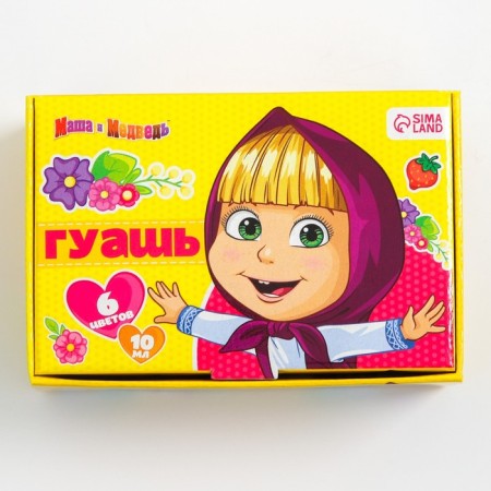Gouache 6 flowers of 10 ml, Masha and the bear-6