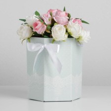 Box a gift folding hexagon 