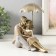 Polystone souvenir "A couple in love under an umbrella - tenderness" Beige 18x18x10 cm