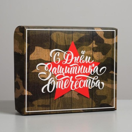 Confectionery packaging, box "Happy Defender of the Fatherland Day", 17 x 20 x 6 cm