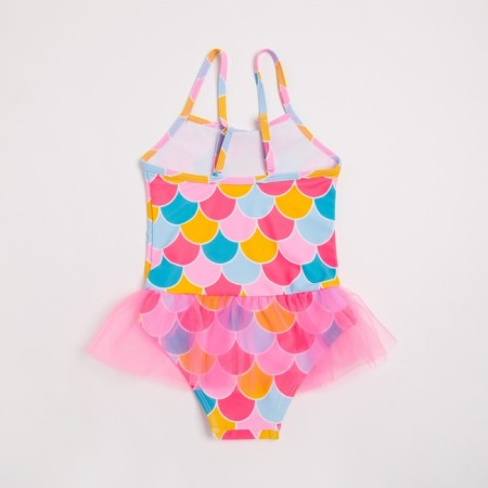 Baby Punky Minaku swimsuit with a bandage, pink color, height 122-128-4