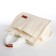 Youth bag with zipper, milk color