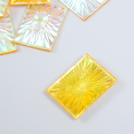 Decor for creativity Plastic "Flash" Holography Orange set 6 pcs 4x3 cm-1