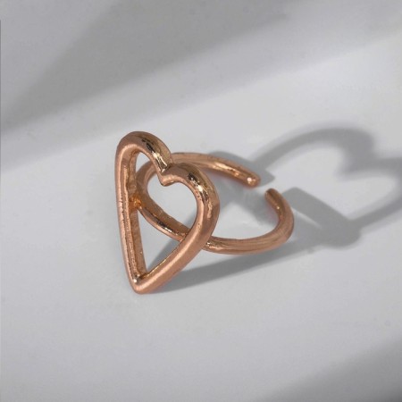 The ring "minimal" the heart, the color is gold, dimensionless-4