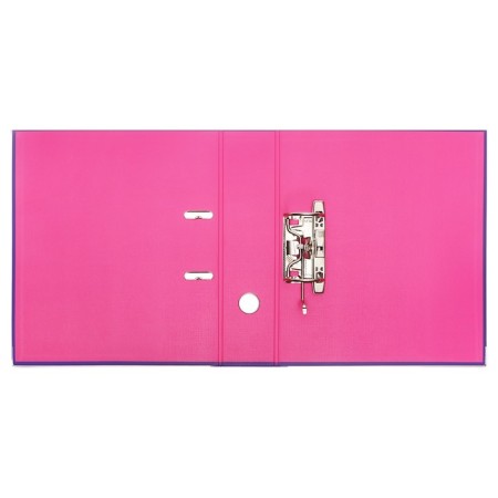 A4, 75 mm, Lamark, PVC, double-sided, metal edging, pocket for a spine, assembled, purple/pink-5