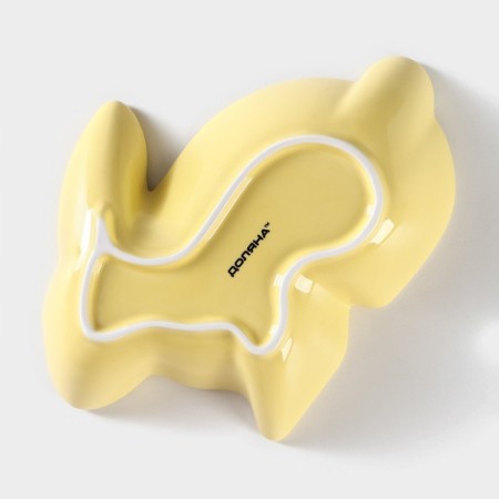 Ceramic deep “Cuties. Bunny ", 300 ml, 17.5 × 12.6 × 4 cm, yellow color-4