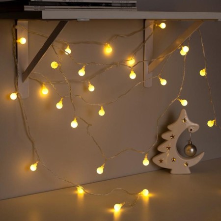 Garland “thread” 5 m with nozzles “White Balls”, IP20, transparent thread, 30 LED, glow warm white, 8 modes, 220 V-2