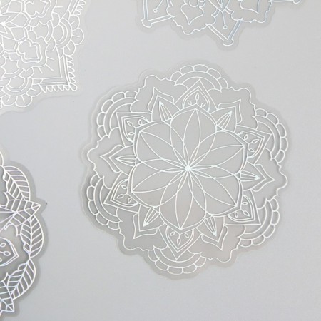 Stickers for creativity "Holography. Snowflakes" d = 10 cm set 10 pcs 0.2x14x11 cm-2