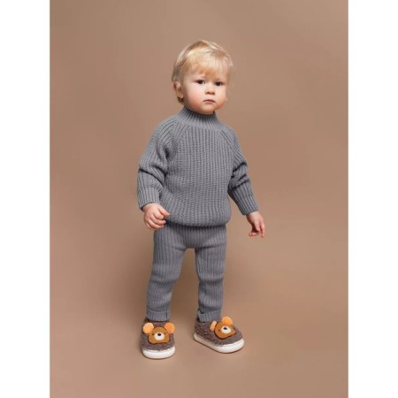 Sweater Children's Knitted Amarobaby Warm, height 92 cm, color gray color-6